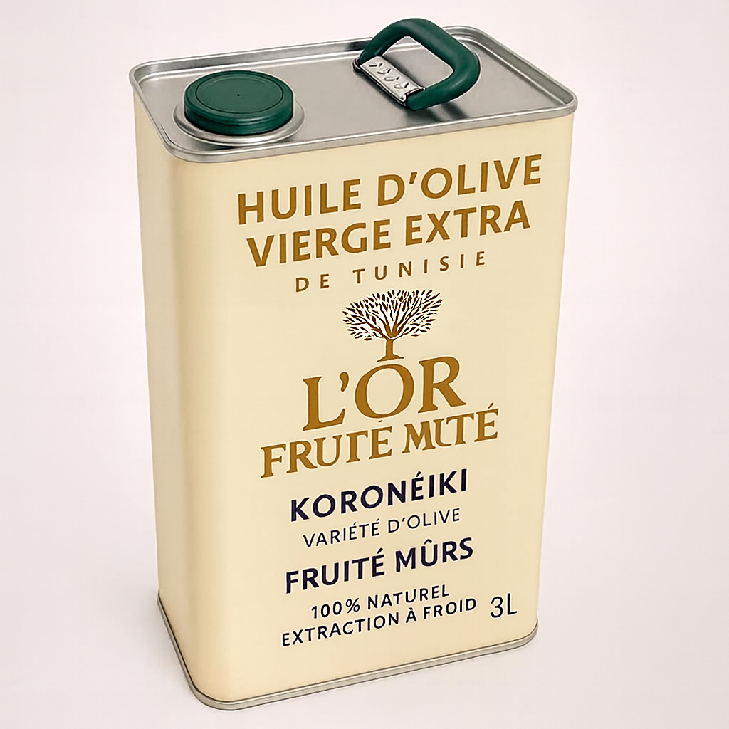 Huile d’olive Koroneiki – Bidon 3L
